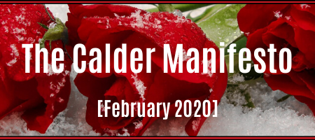 Newsletter header using the former title, "Calder Manifesto - February 2020"